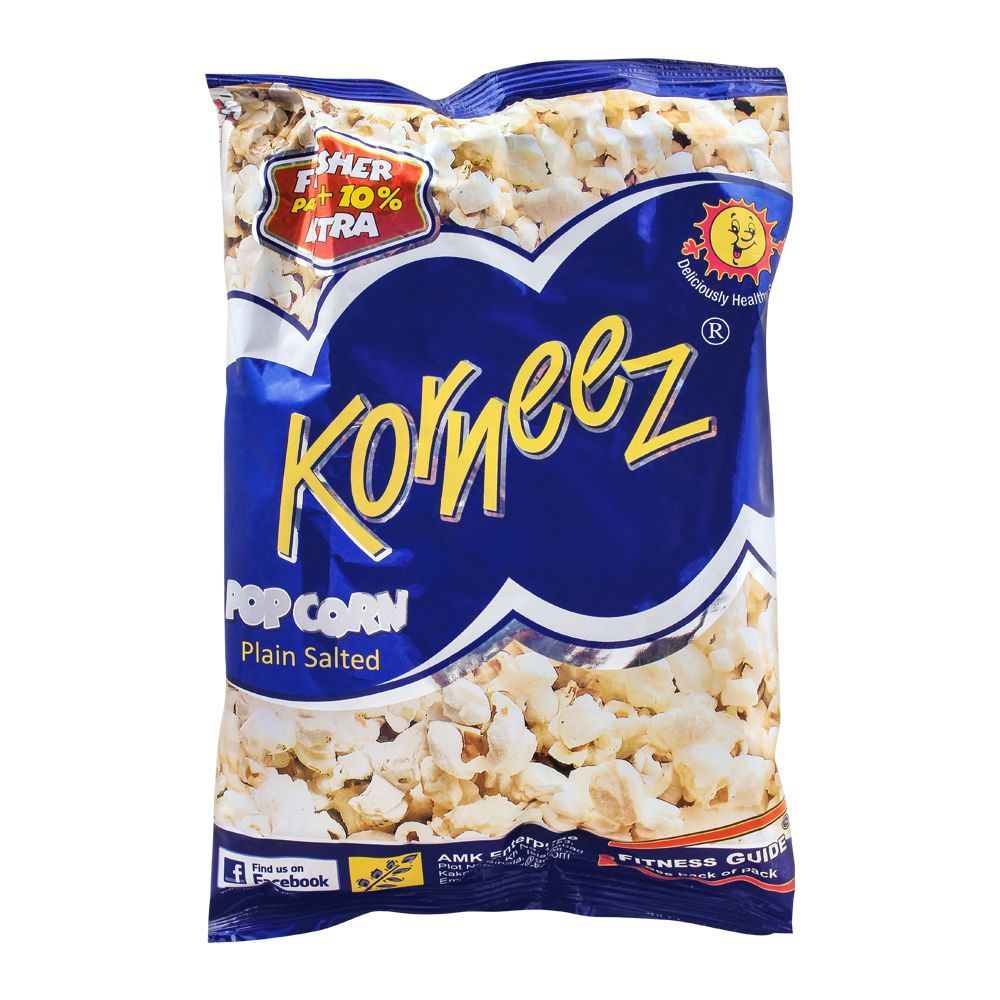 Korneez Popcorn, Plain Salted, 40g - Main Image