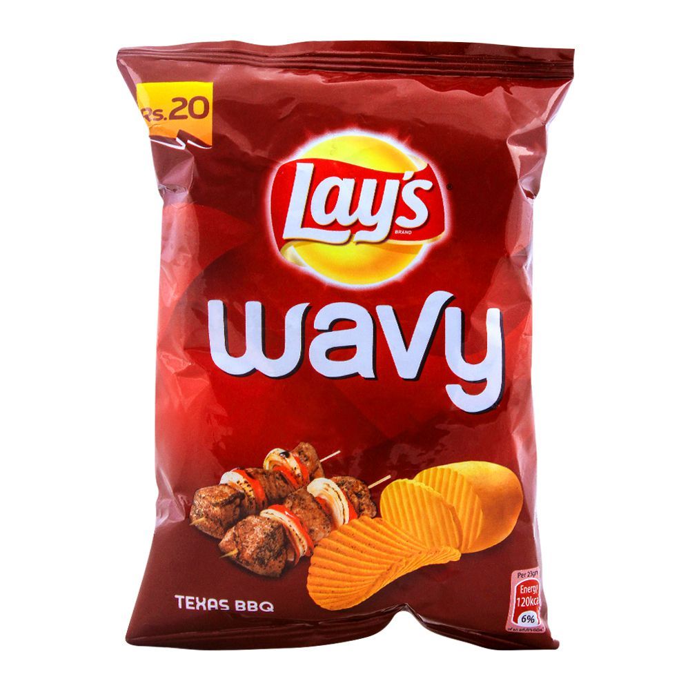 Lay's Wavy BBQ Potato Chips 23g - Image 2