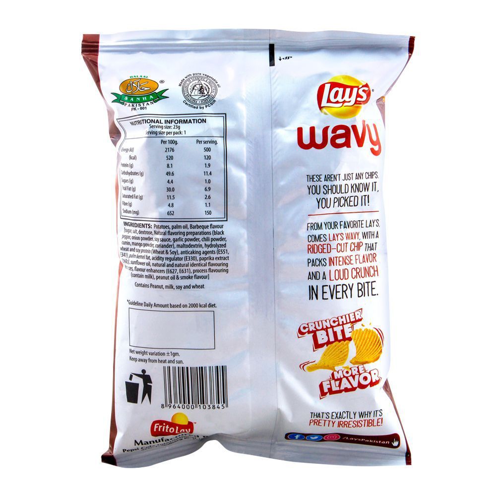 Lay's Wavy BBQ Potato Chips 23g - Image 3