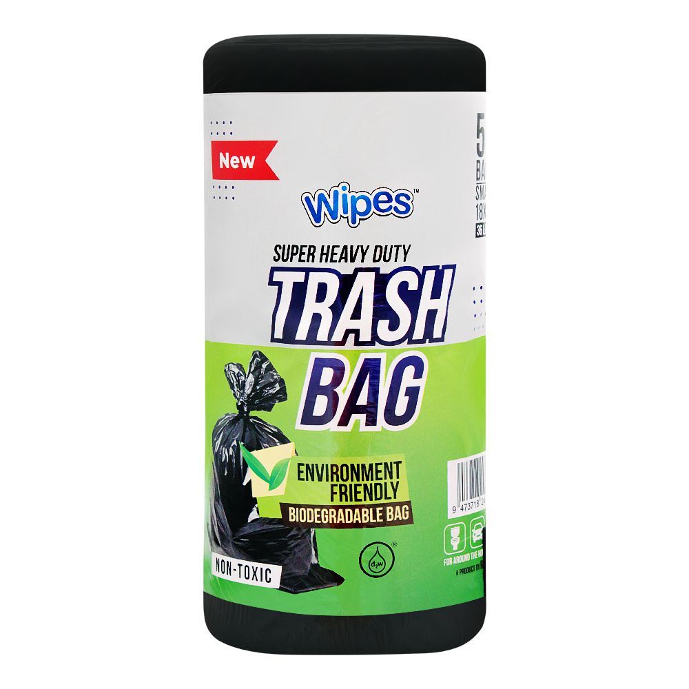 Wipes Trash Bags, Small, 18x24 Inches, 50-Pack - Main Image