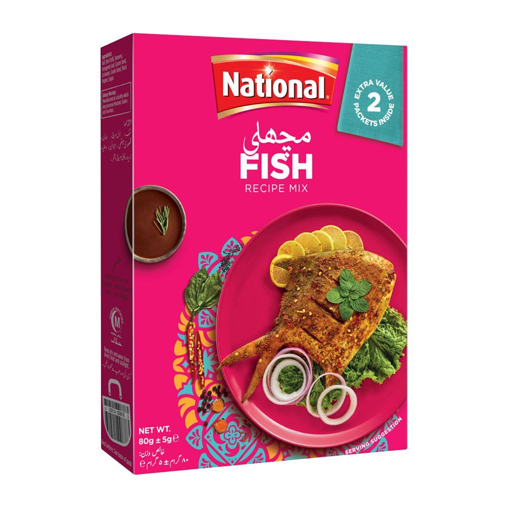 National Fish Recipe Masala Mix, Double Pack, 80g - Main Image