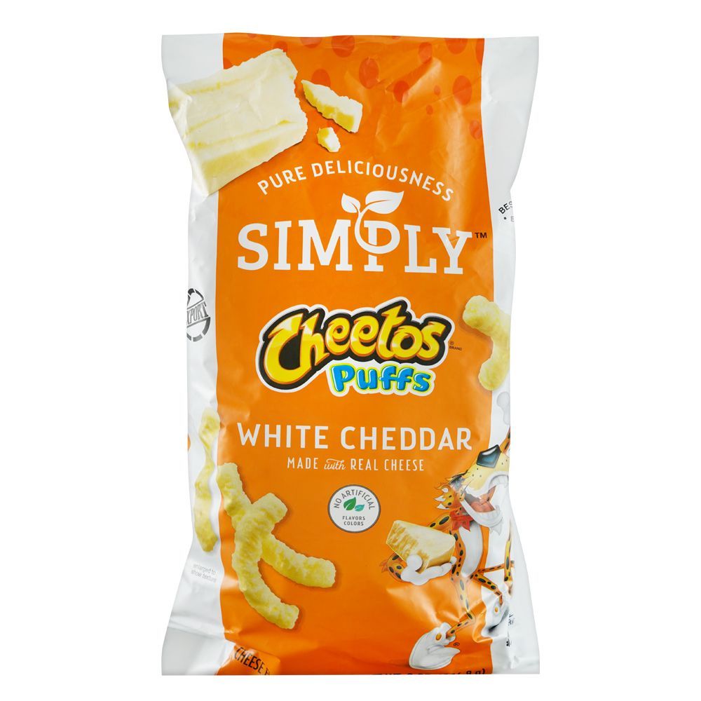 Cheetos Simply Puff White Cheddar Cheese Snacks, 226.8g - Main Image