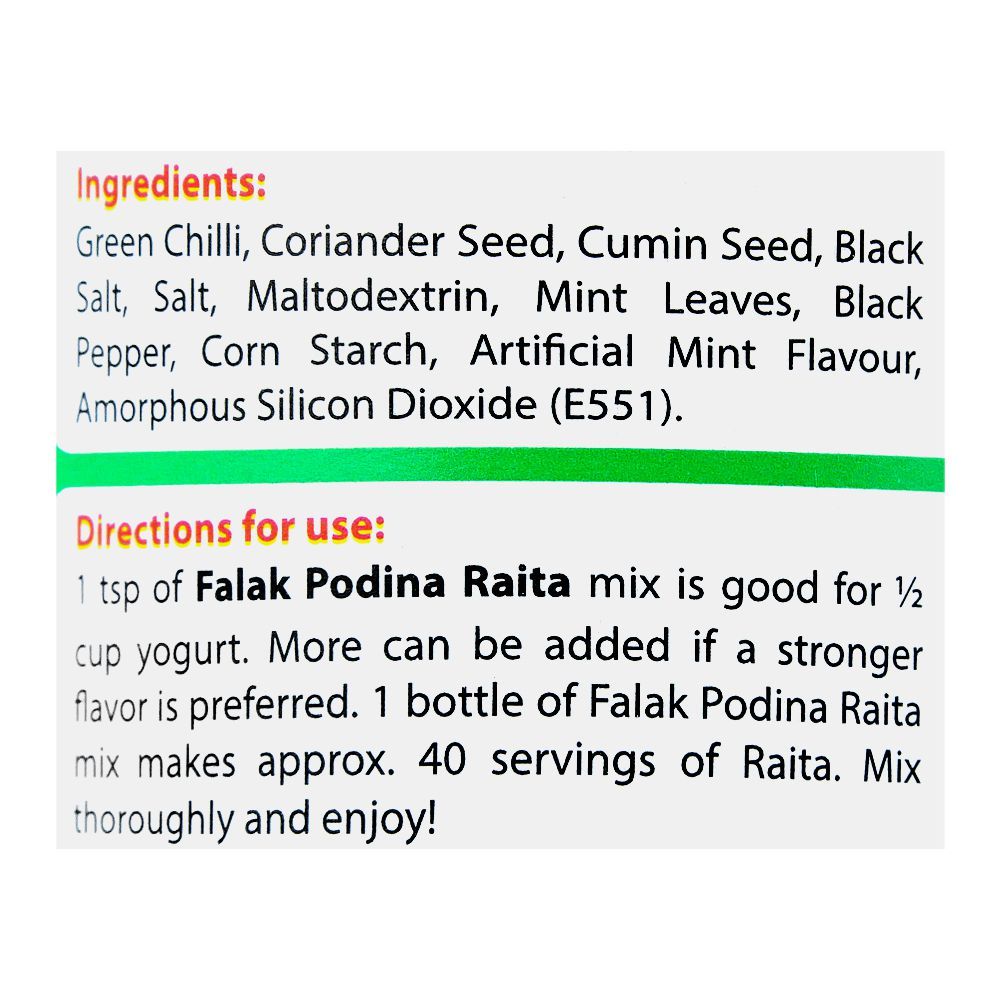 Falak Podina Raita Mix, 80g - Image 3