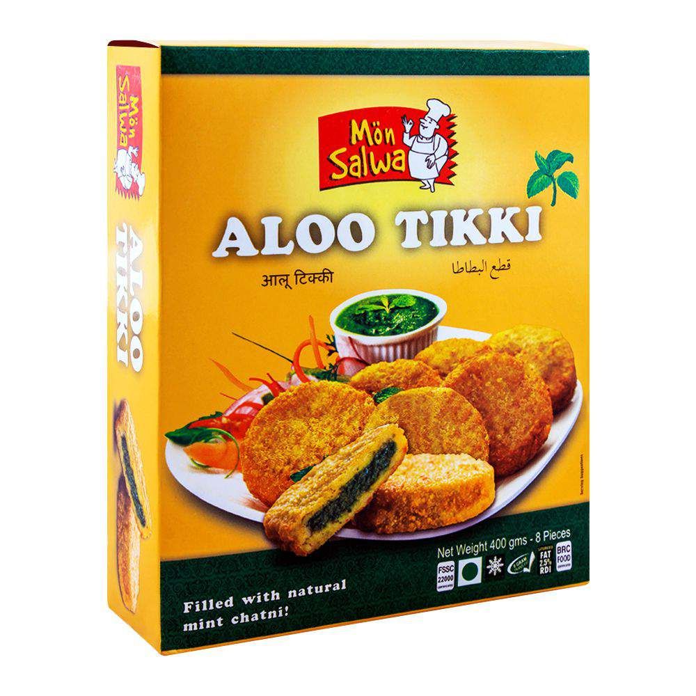 MonSalwa Aloo Tikki With Mint Chatni, 8 Pieces, 400g - Main Image