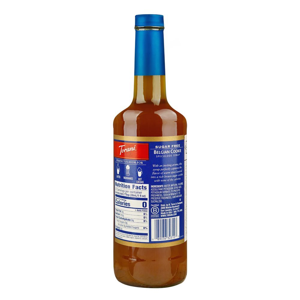 Torani Belgian Cookie Sugar Free Syrup, 750ml - Image 3