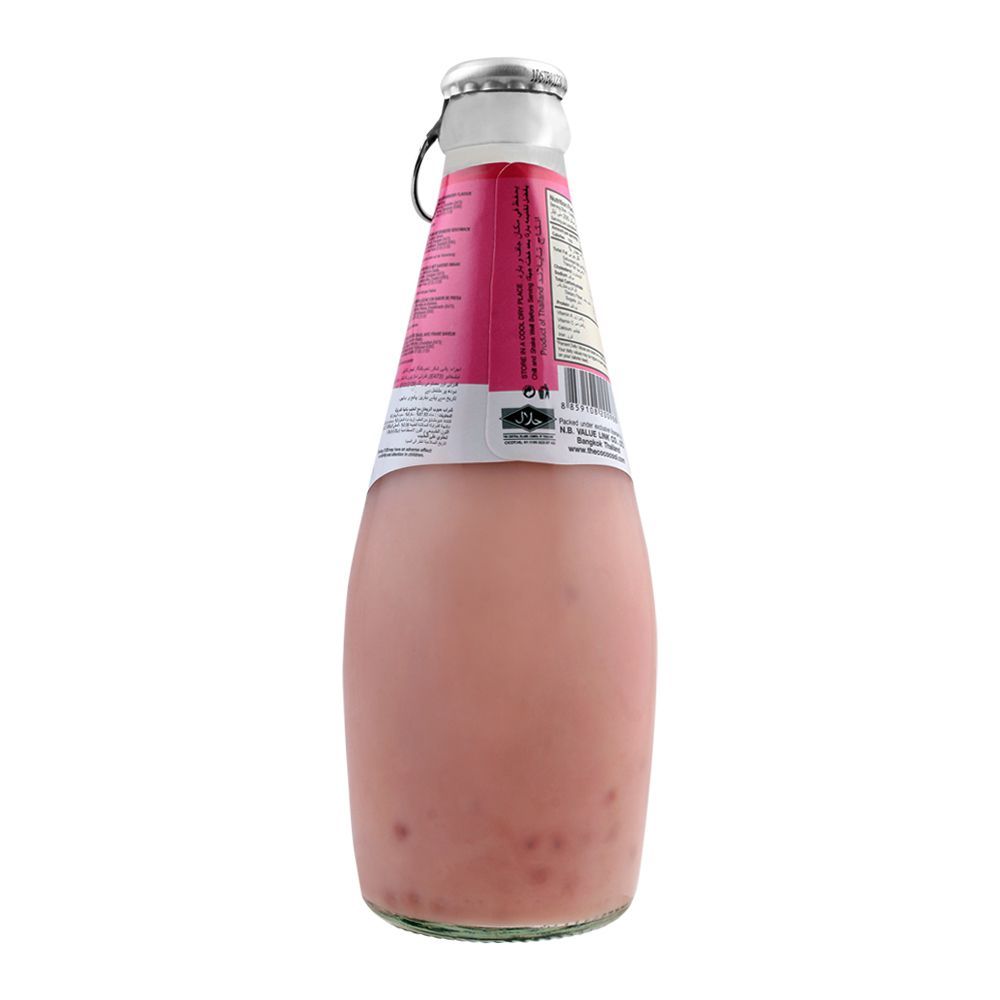 Jus Cool Basil Seed Milk Drink With Strawberry Flavor, 290ml - Image 2