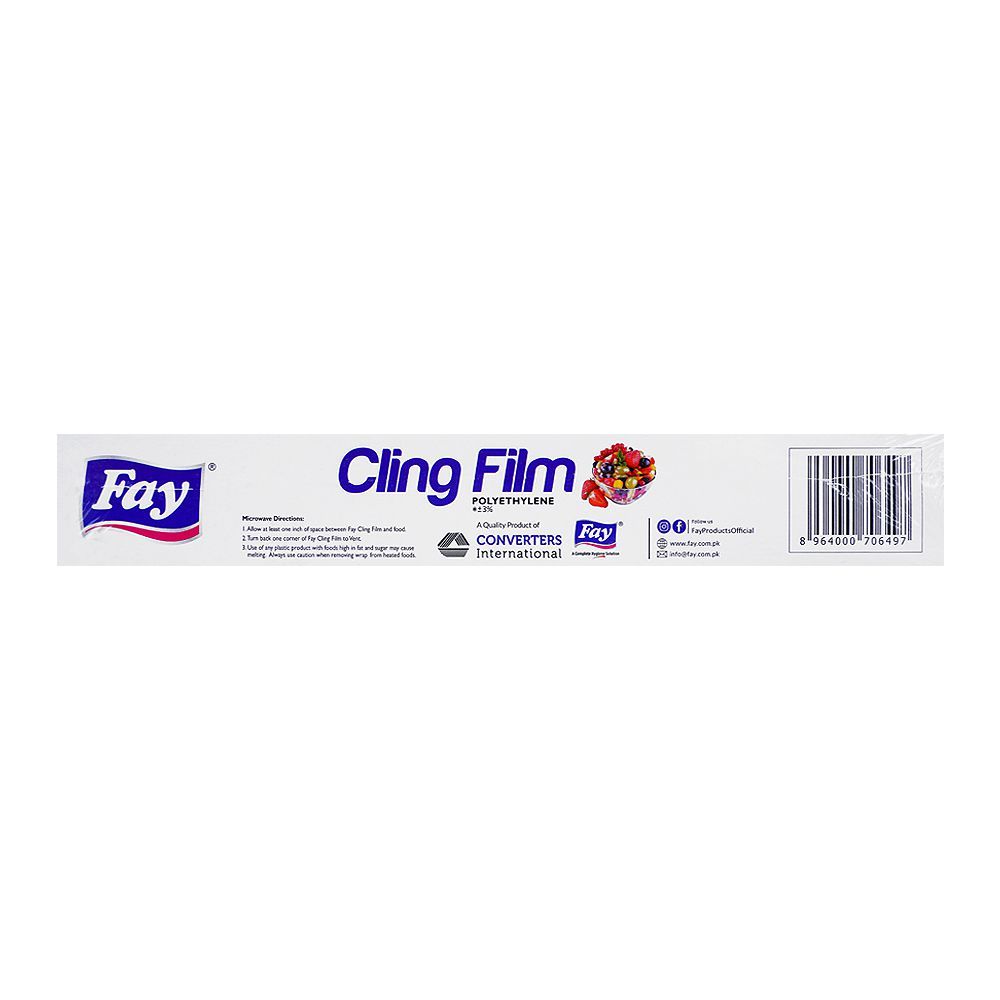 Fay Cling Film Polyethylene Shrink Wrap, 30m x 30cm - Image 3