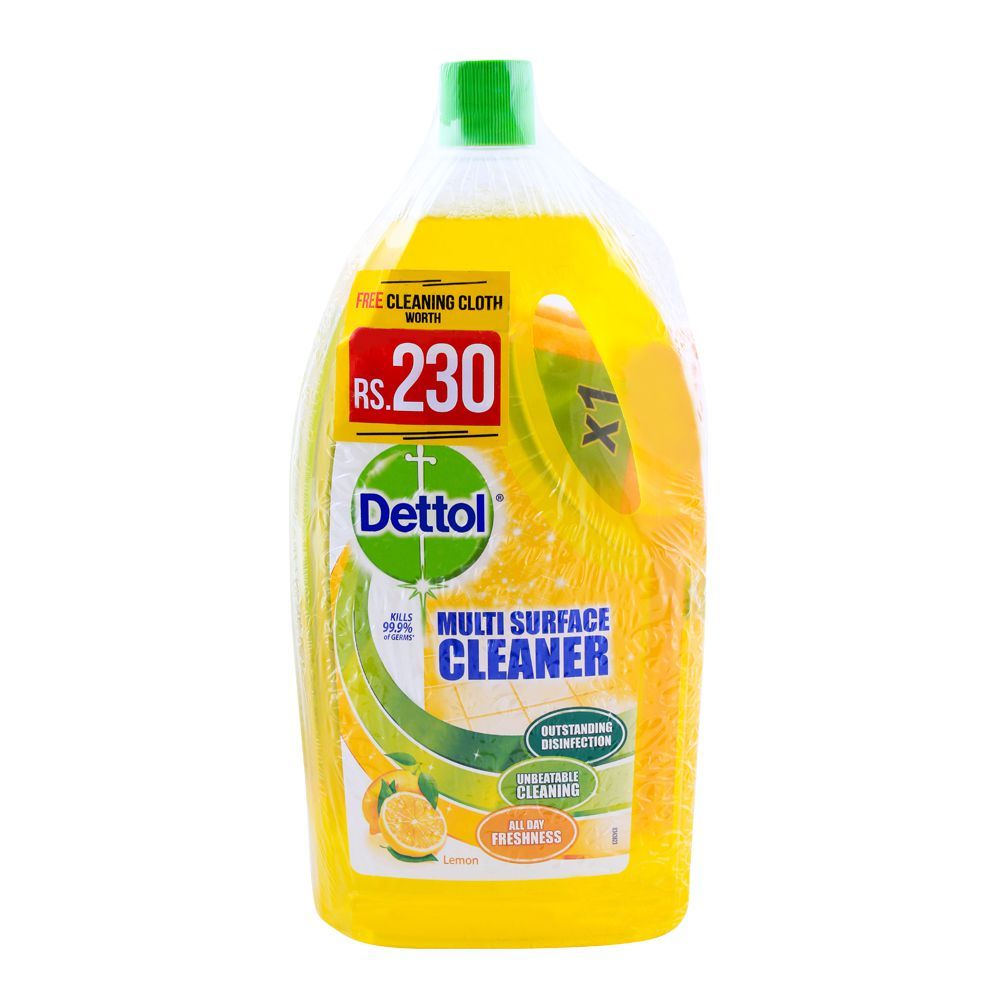 Dettol Multi Surface Cleaner, Lemon, 1.8 Liters - Main Image