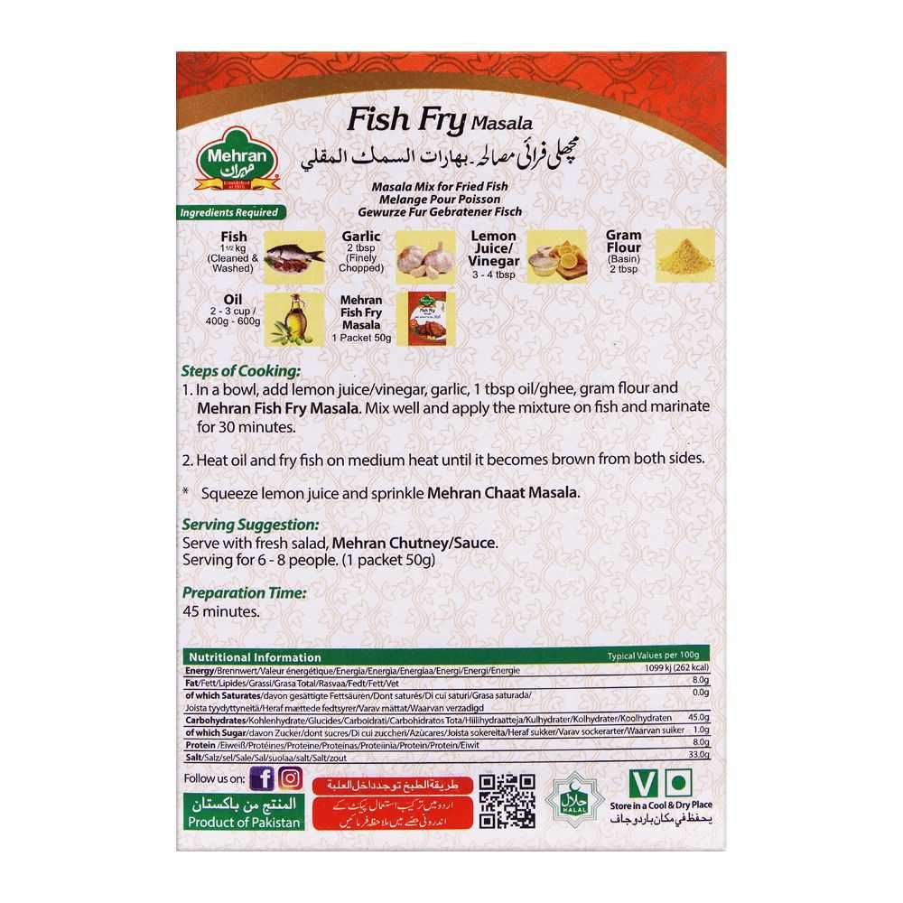 Mehran Fish Fry Masala 50g - Image 3