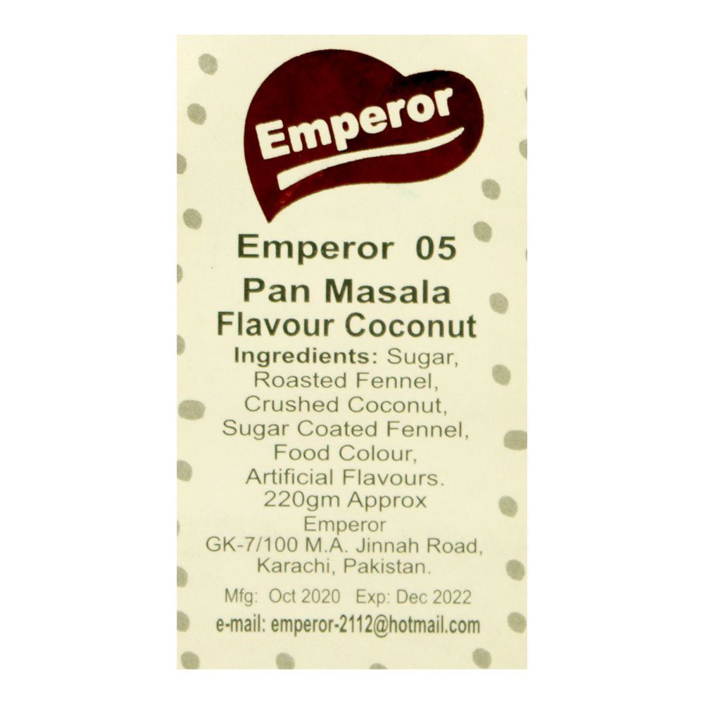 Emperor Pan Masala Flavour Coconut, 05, 220g - Image 3