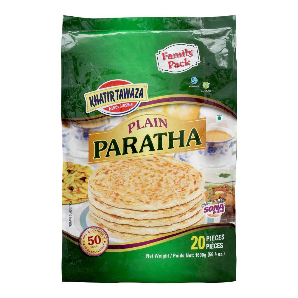 Khatir Tawaza Plain Paratha, 20 Pieces, Family Pack - Main Image