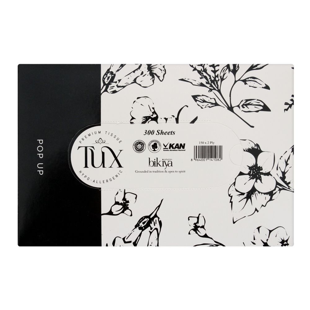 Tux Popup Pop-Up Premium Tissues Box, 300 Sheets, 150x2ply - Image 2