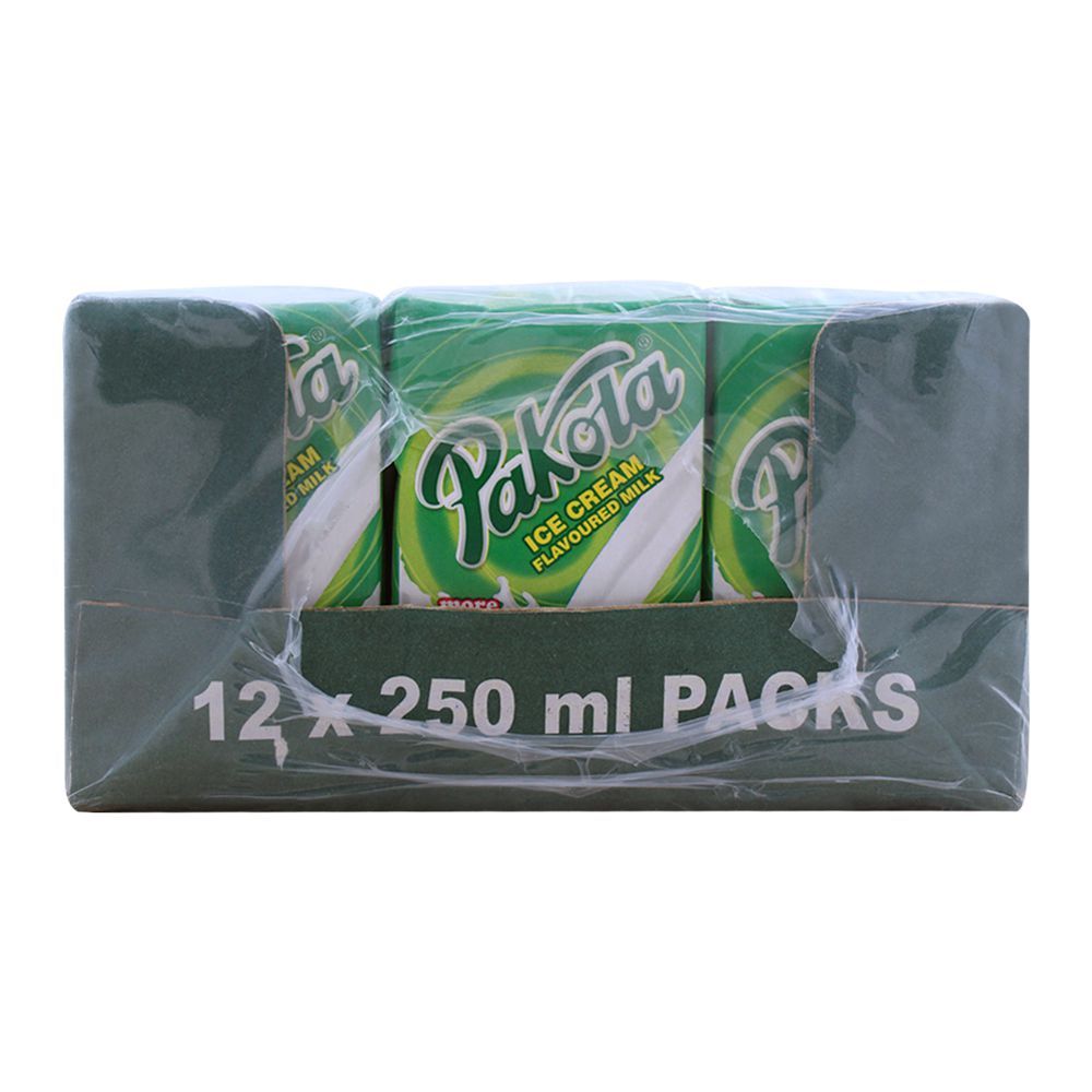 Pakola Ice Cream Flavoured Milk, 250ml, 12 Pieces - Main Image