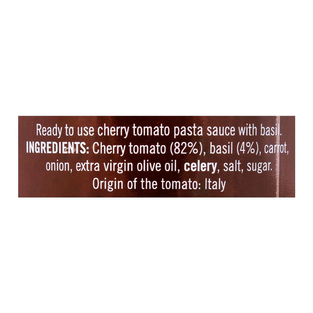 Agromonte Cherry Tomato With Basil Pasta Sauce, Gluten Free, 330g - Image 3