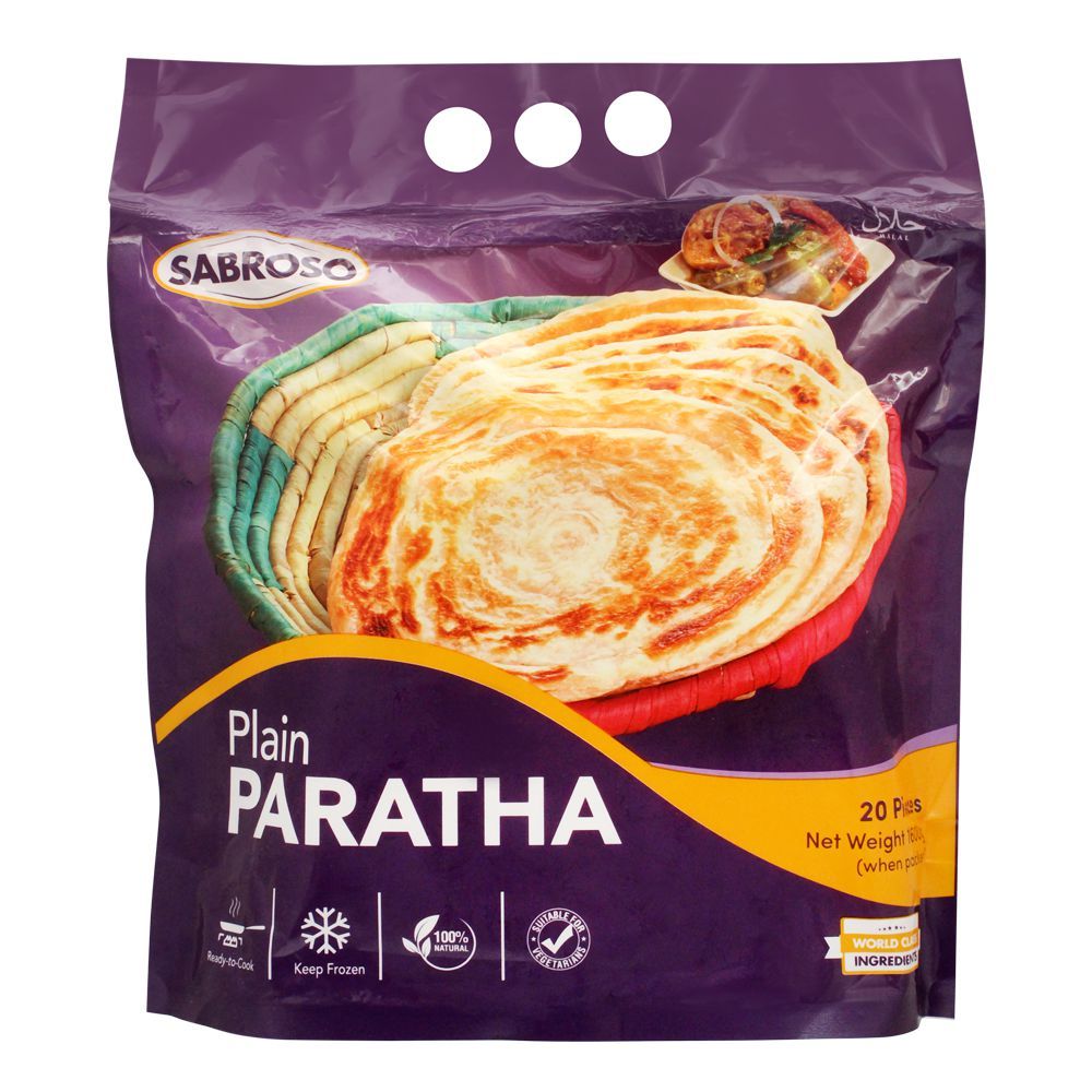 Sabroso Plain Paratha, 20 Pieces, 1600g - Main Image