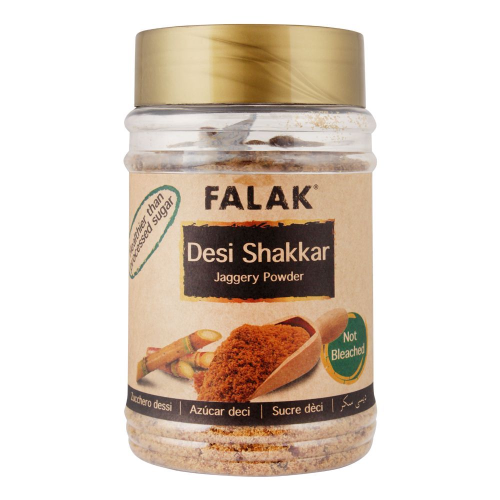 Falak Desi Shakkar, Jaggery Powder, Jar, 500g - Main Image