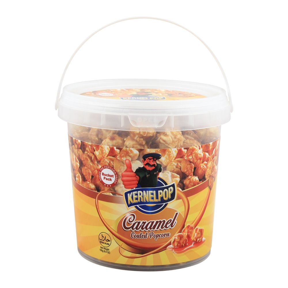 KernelPop Caramel Coated Popcorn, Bucket, 195g - Main Image