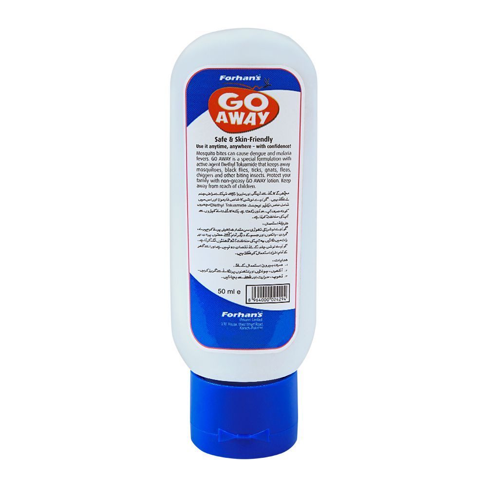 Forhan's Go Away Mosquito Repellent Lotion, Protection Against Dengue & Malaria, 50ml - Image 2