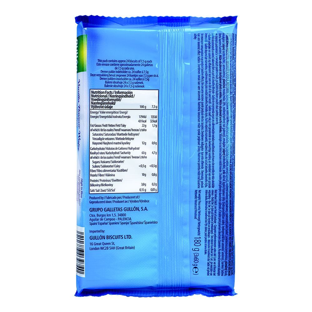 Gullon Sugar Free Vaniila Wafers, 180g - Image 2