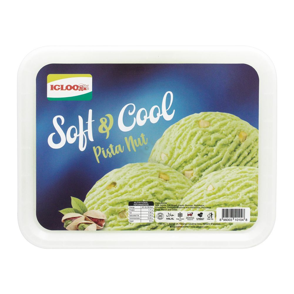 Igloo Soft & Cool Pista Nut Frozen Dessert, 1600ml - Main Image