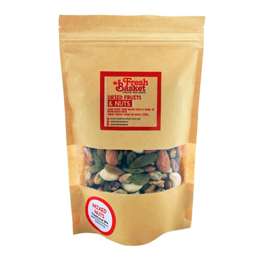 Fresh Basket Mixed Nuts, Traditional Mix Dry Fruits, 250g - Main Image