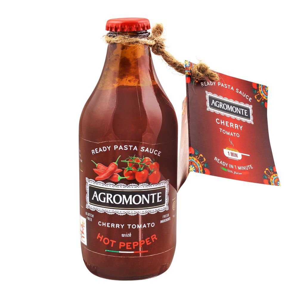 Agromonte Cherry Tomato With Hot Pepper Pasta Sauce, Gluten Free, 330g - Main Image