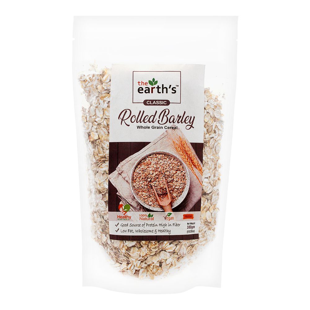 The Earth's Classic Rolled Barley, Whole Grain Cereal, 300g - Main Image