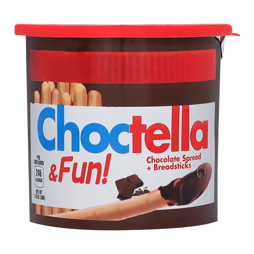 Choctella & Fun! Chocolate Spread & Breadsticks, 50g - Main Image