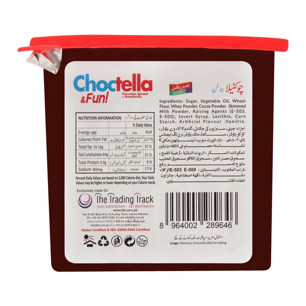 Choctella & Fun! Chocolate Spread & Breadsticks, 50g - Image 2