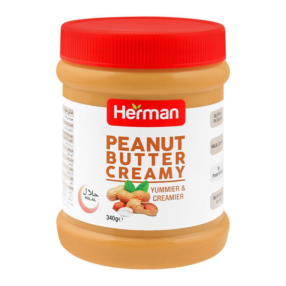 Herman Peanut Butter, Creamy, 340g - Main Image