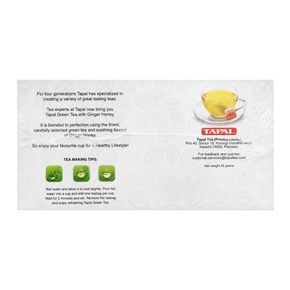 Tapal Ginger Honey Green Tea Bag, 30-Pack - Image 3