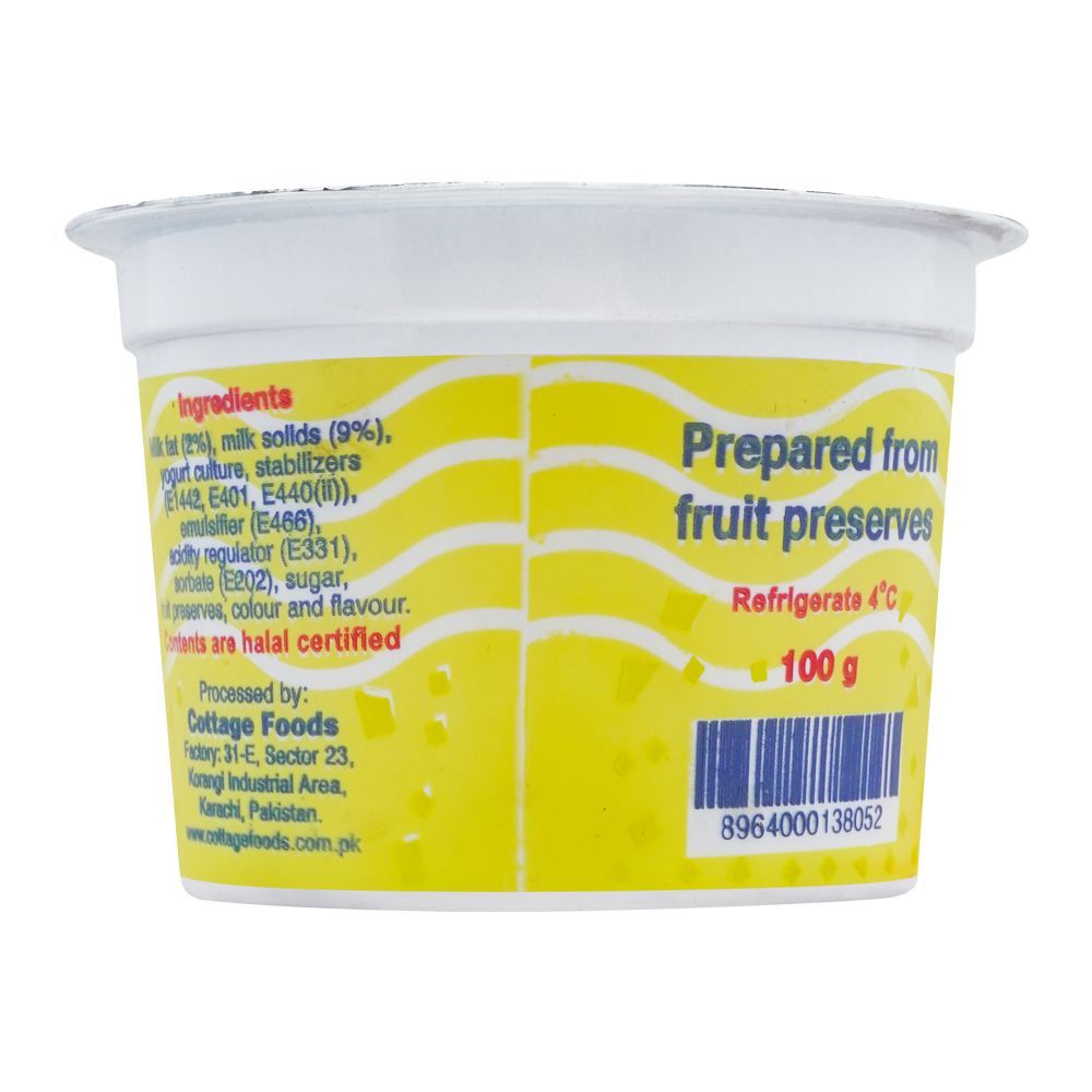 Cottage Pineapple Fruit Yogurt, 100g - Image 2