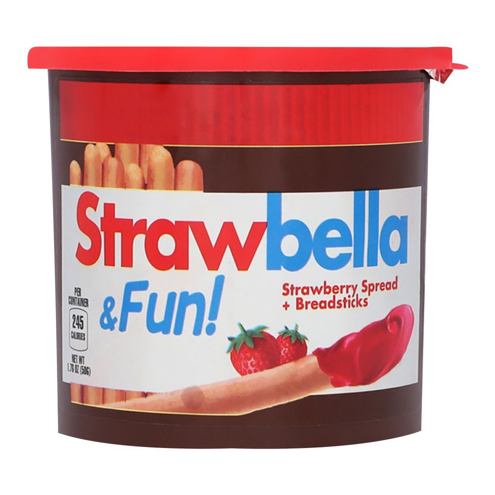 Strawbella & Fun! Strawberry Spread & Breadsticks, 50g - Main Image