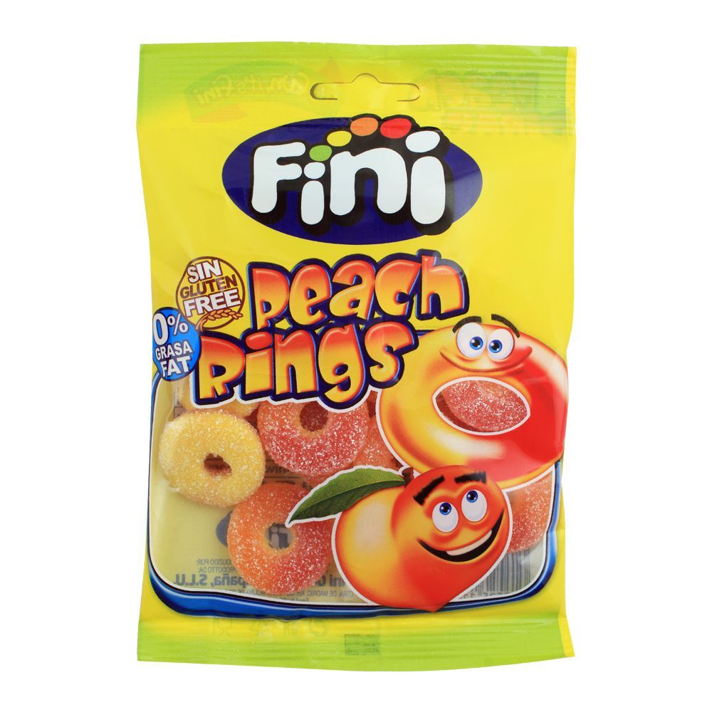 Fini Peach Rings Jelly, Gluten Free, 80g - Main Image