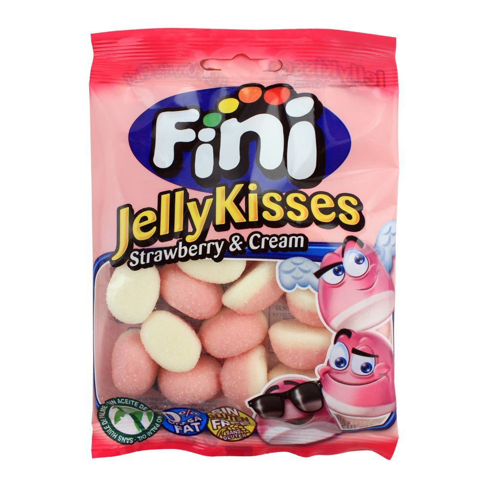 Fini Strawberry & Cream Jelly Kisses, Gluten Free, 80g - Main Image