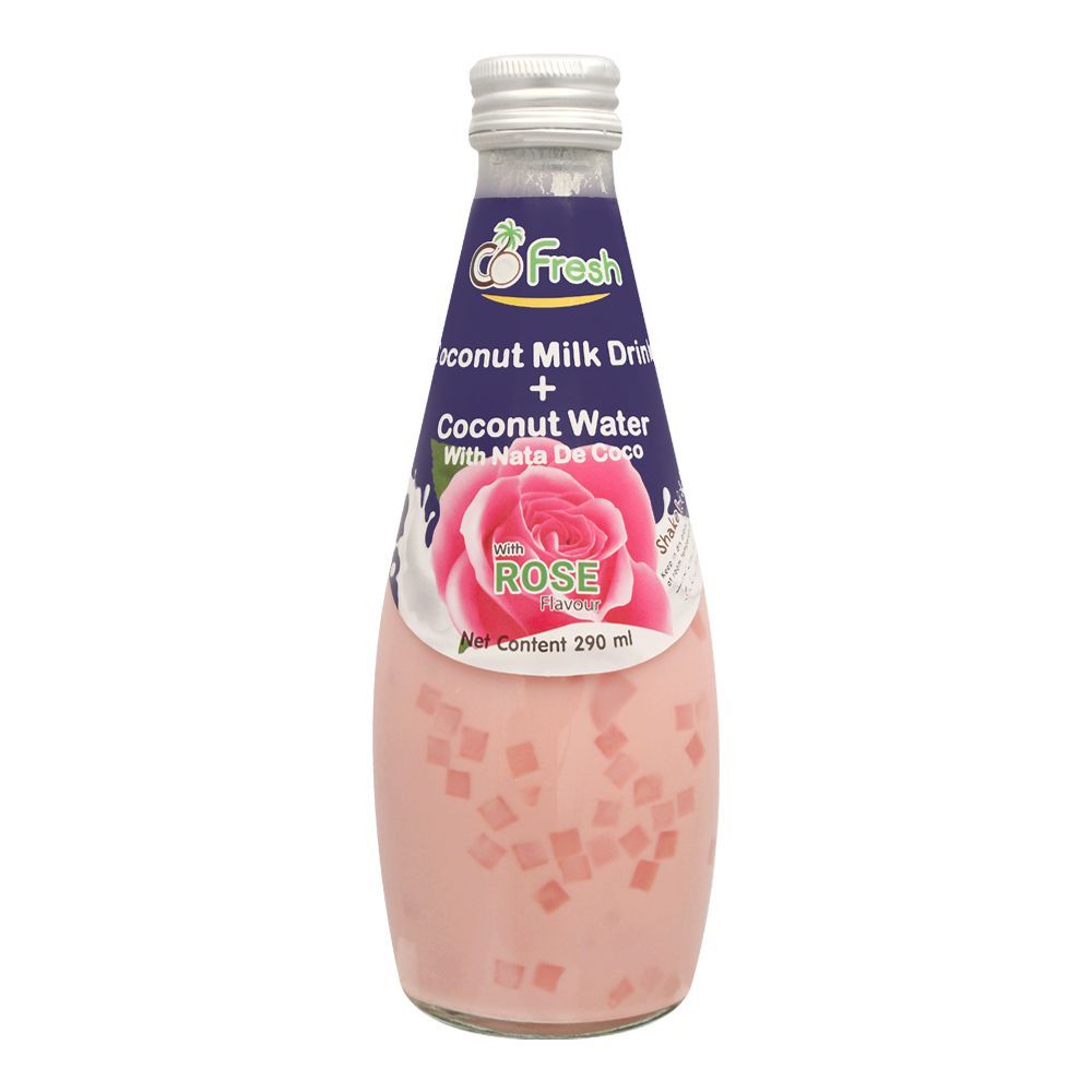 CoFresh Coconut Milk Drink + Coconut Water, With Rose, Bottle, 290ml - Main Image