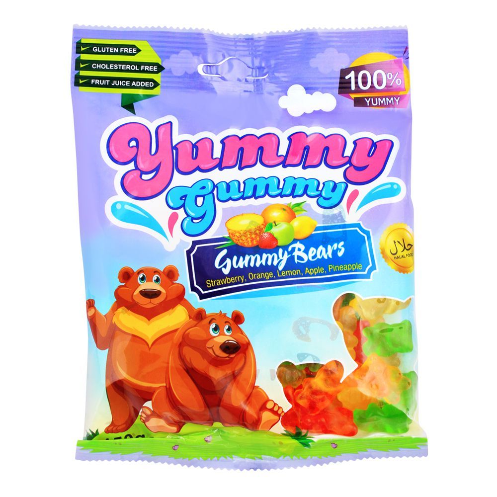 Yummy Gummy Jelly Gummy Bears, Gluten Free, 150g - Main Image