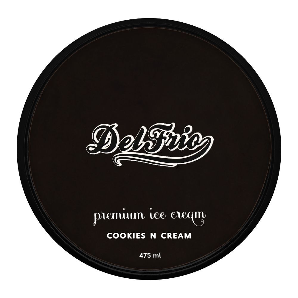 Delfrio Cookies N Cream Premium Ice Cream, 475ml - Image 2