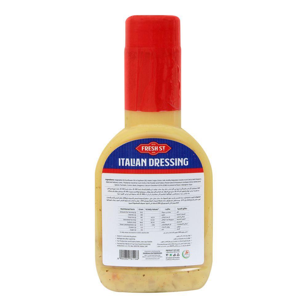 Fresh Street Italian Salad Dressing, 237ml, Pet Bottle - Image 2