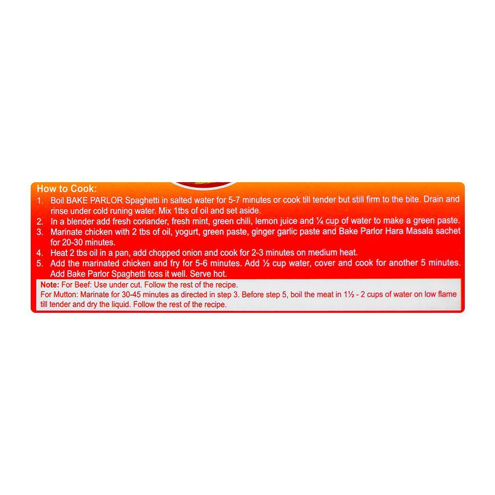 Bake Parlour Hara Masala Spaghetti Box, 250g - Image 6