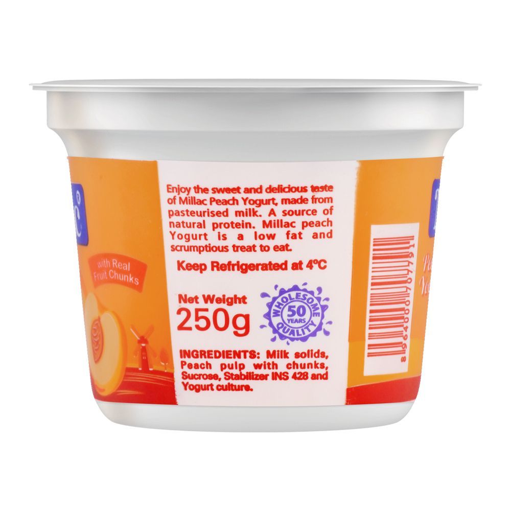 Millac Peach Fruit Yogurt, 250g - Image 2