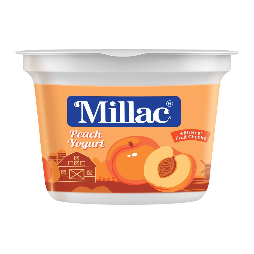 Millac Peach Fruit Yogurt, 100g - Main Image