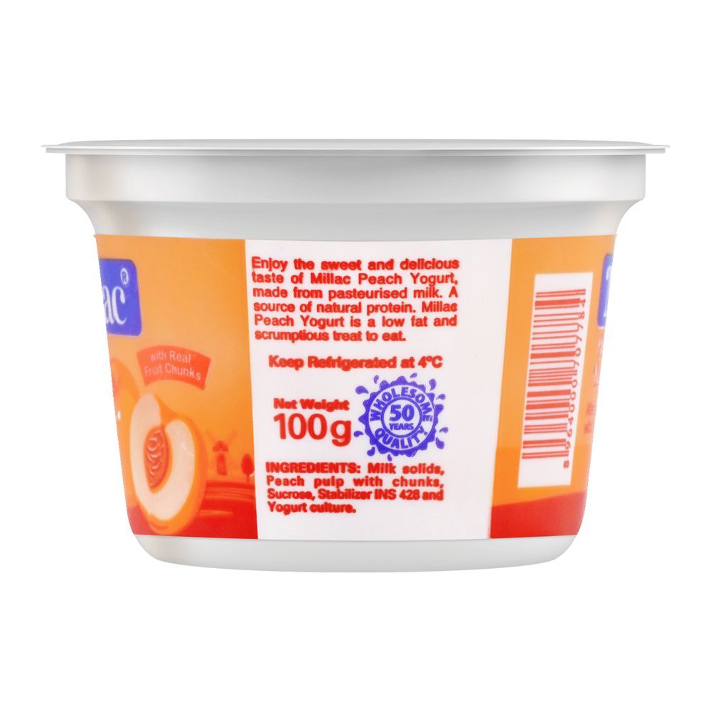 Millac Peach Fruit Yogurt, 100g - Image 2