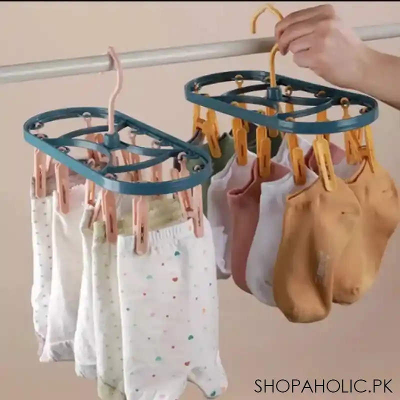 12 clips rotatable clothing rack main image