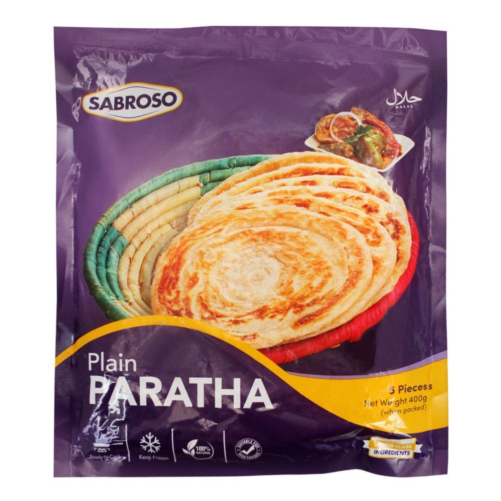 Sabroso Plain Paratha, 5 Pieces, 400g - Main Image