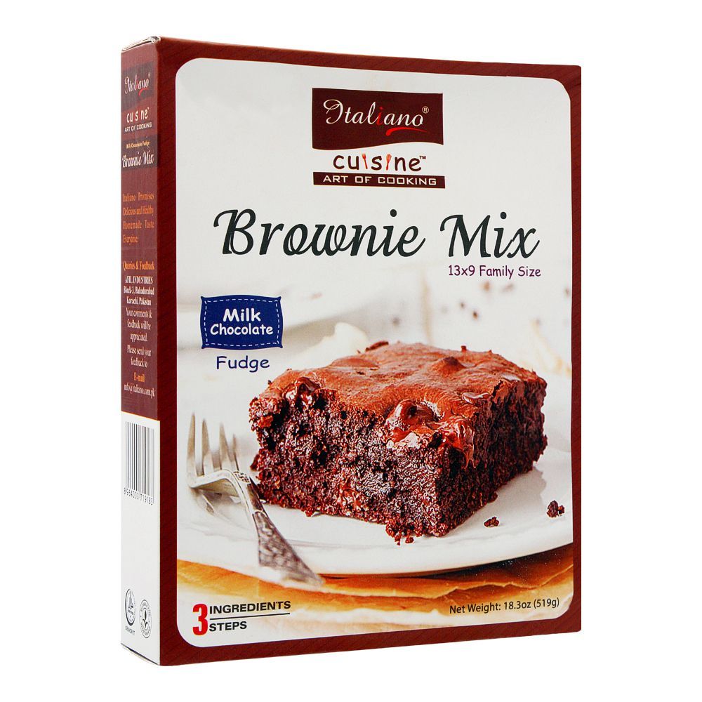 Italiano Brownie Mix, Milk Chocolate Fudge, 519g - Main Image