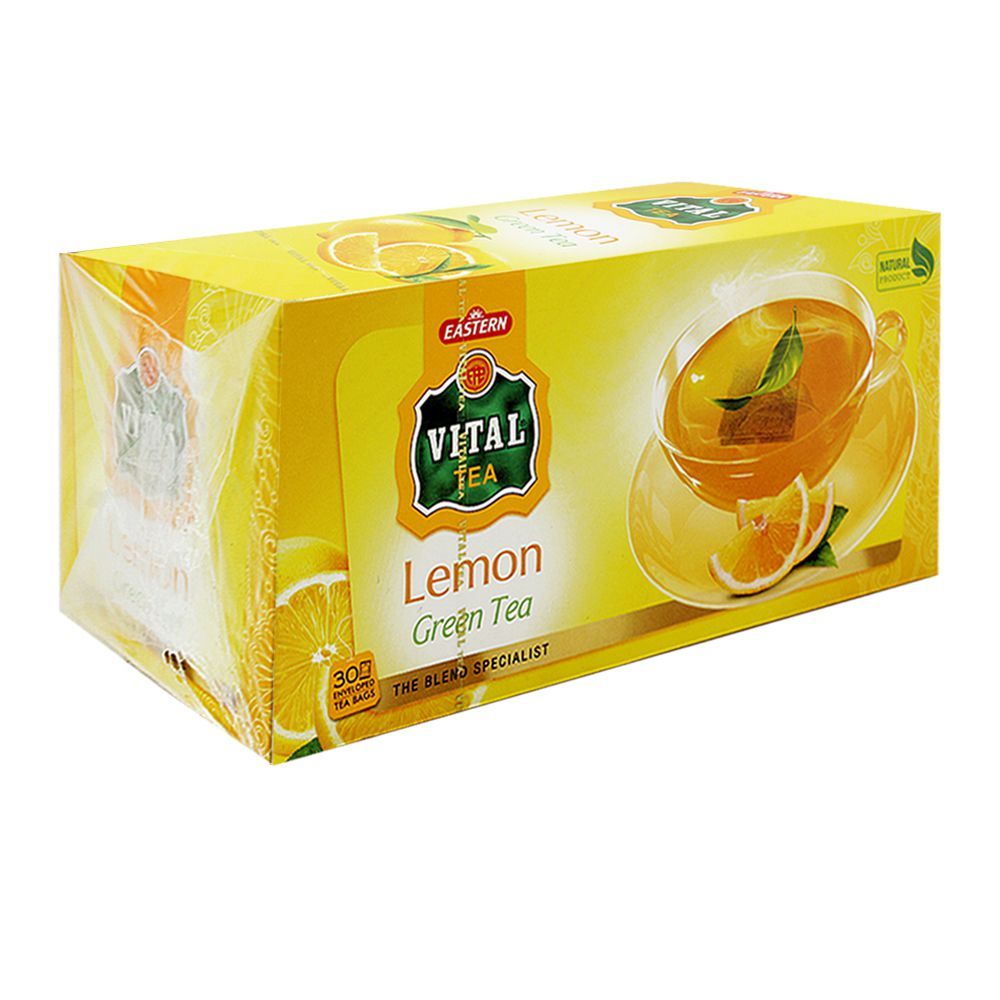 Vital Enveloped Lemon Green Tea Bags, 30-Pack - Main Image