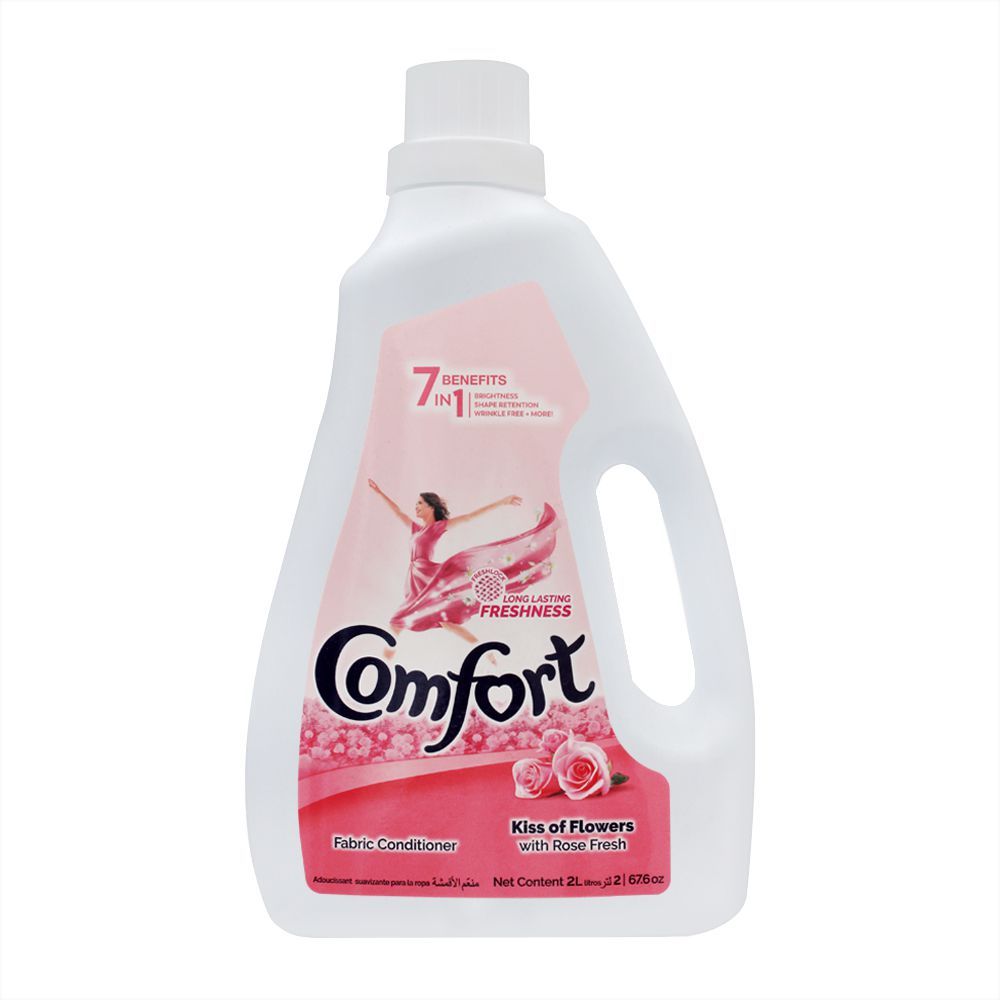 Comfort Fabric Conditioner, Kiss Of Flowers With Rose, 2 Liters - Main Image