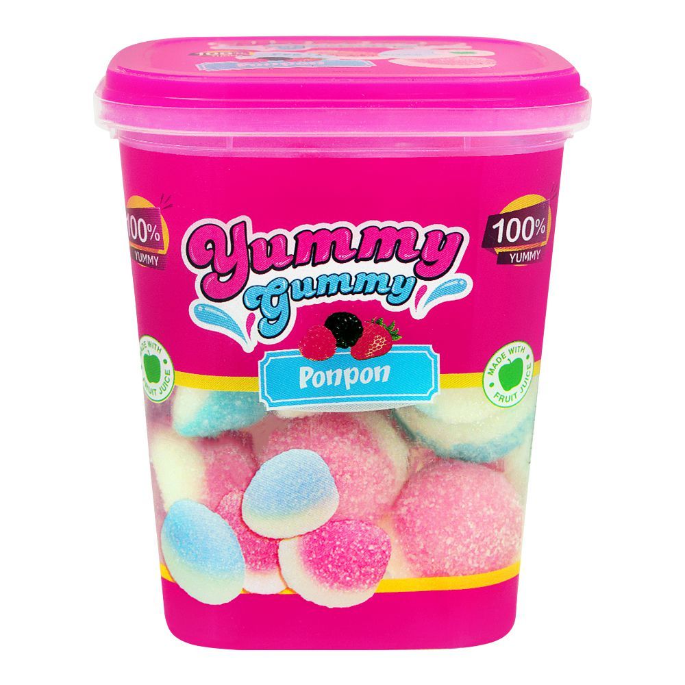 Yummy Gummy Ponpon, Gummy Candy, Tub, 175g - Main Image