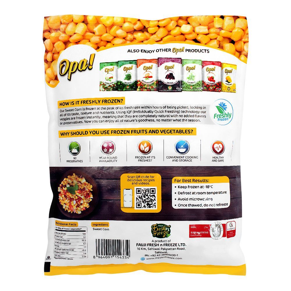 Opa! Frozen Golden Sweet Corn, 500g - Image 2